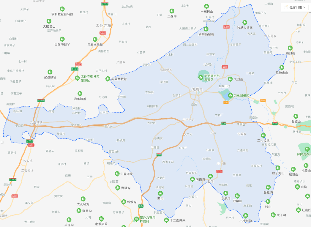 沽源县地理位置图图片
