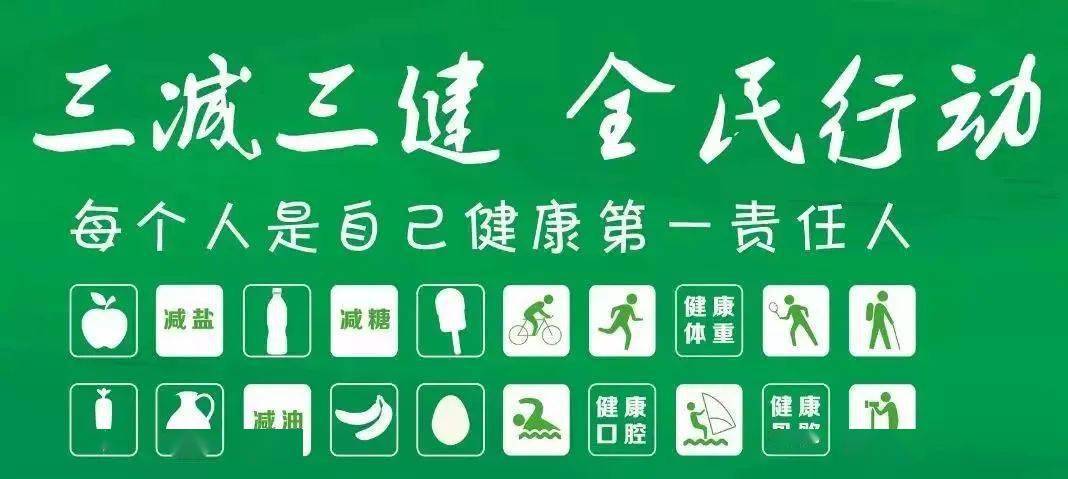 倡导健康的生活方式启动了"三减三健"的专项行动为此,国家卫生健康