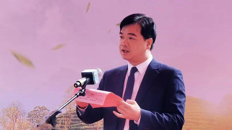 武夷山市人民政府副市长范震昆致辞△海峡两岸茶业交流协会会长