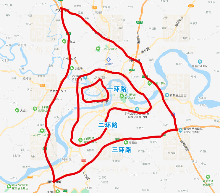 泸州百米大道规划图图片
