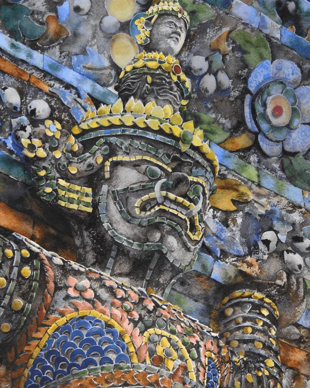 泰国水彩画家kitipongti作品欣赏