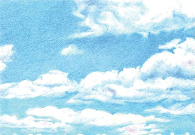 云的画法彩铅图片