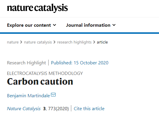 Nature/ACS Catalysis罕见联合关注：电化学测试对电极到底用Pt还是C？_石墨