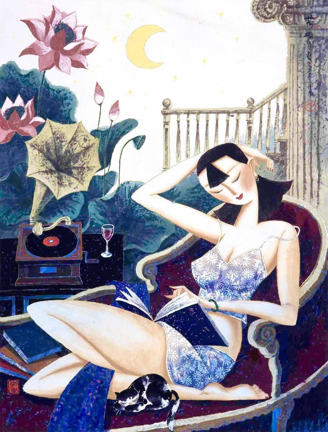 海派艺术李守白画笔下的四季美人