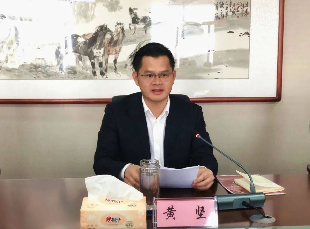 图为市纪委副书记,市监委副主任,市纪委监委试点办主任黄坚出席会议并