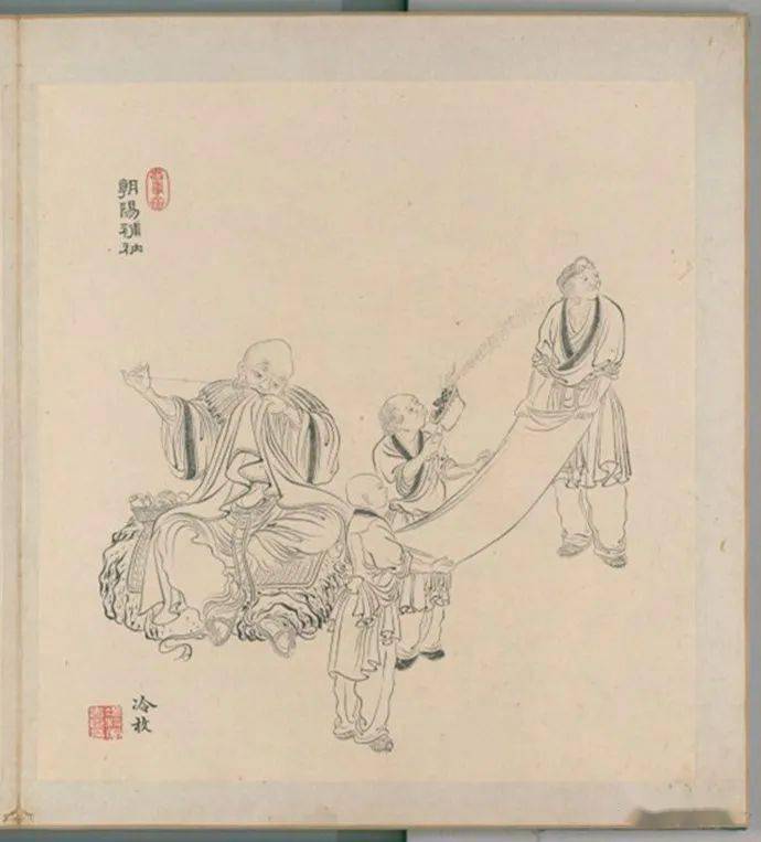 【名品视界】冷牧《白描罗汉》(20帧)欣赏