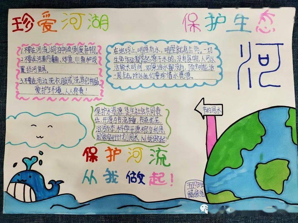 爱护江河湖海的手抄报图片