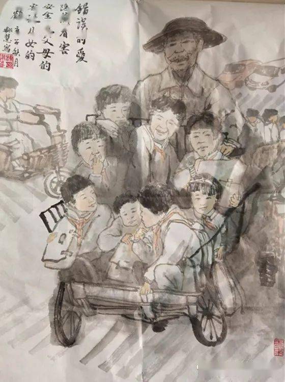 漳县校园交通安全主题绘画手工作品来啦