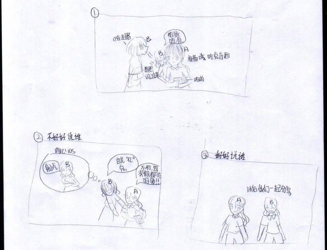 初一年级好好说话沟通三格漫画创作活动优秀作品展二