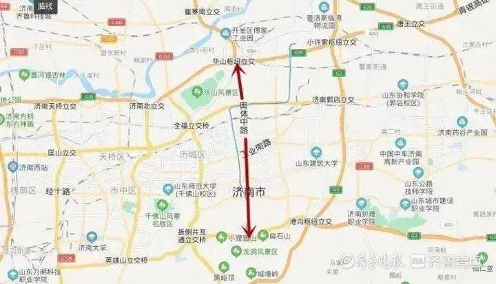 济南奥体中路北延部分路段铺沥青最宽双向八车道年底前快车道通车