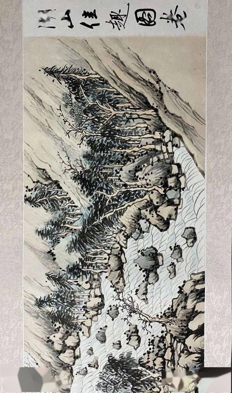 冬雨:朔州一位退休教师临摹的八米长卷作品《湖山佳趣图卷》_沈周
