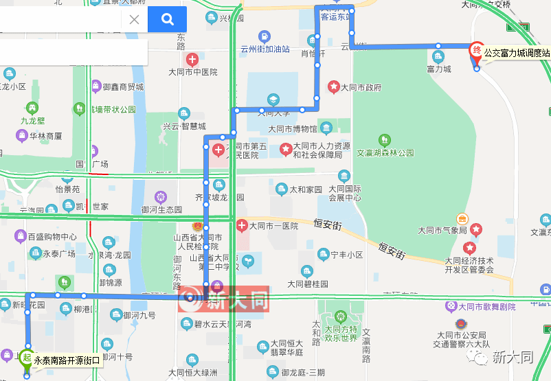 大同公交62路线路图图片