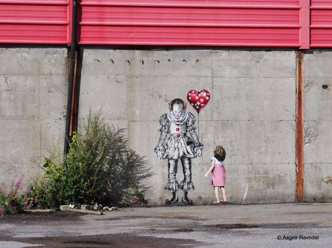 街头涂鸦画得这么像,吓人!