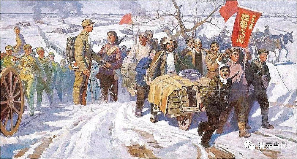 作品:支前 创作:1982年收藏:淮海战役纪念馆