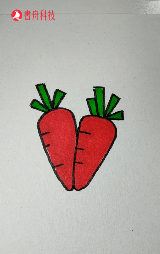 红萝卜简笔画红皮图片