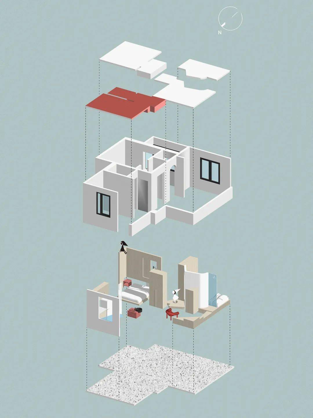 54㎡老学区房的逆袭,形与色的高阶诠释 | 舍近空间设计