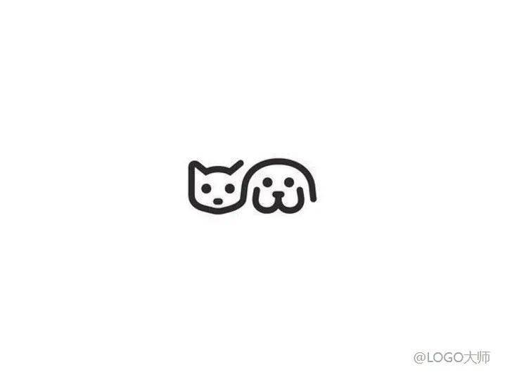 猫狗元素融合创意logo设计欣赏