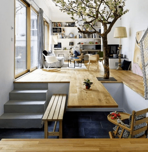 有利于划分空间层次,但说实话,如果房子不大,还要硬凹一个出来的话