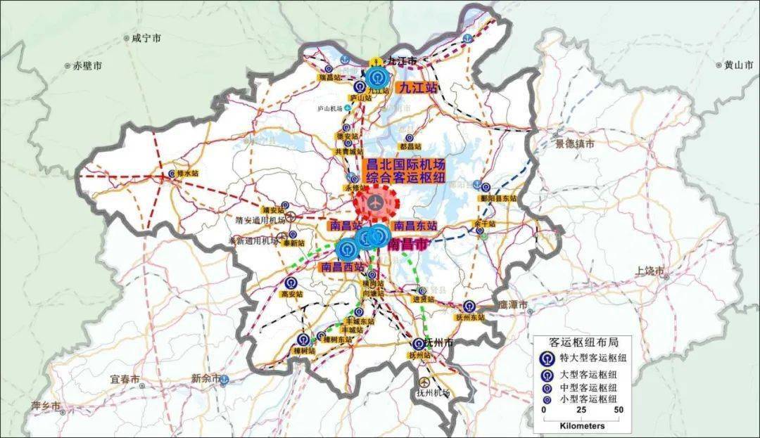 以南昌市中心城區和贛江新區為核心,打造大南昌都市圈快速通道內環線