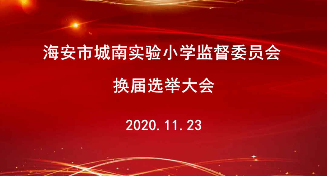 换届选举中共海安市城南实验小学党支部