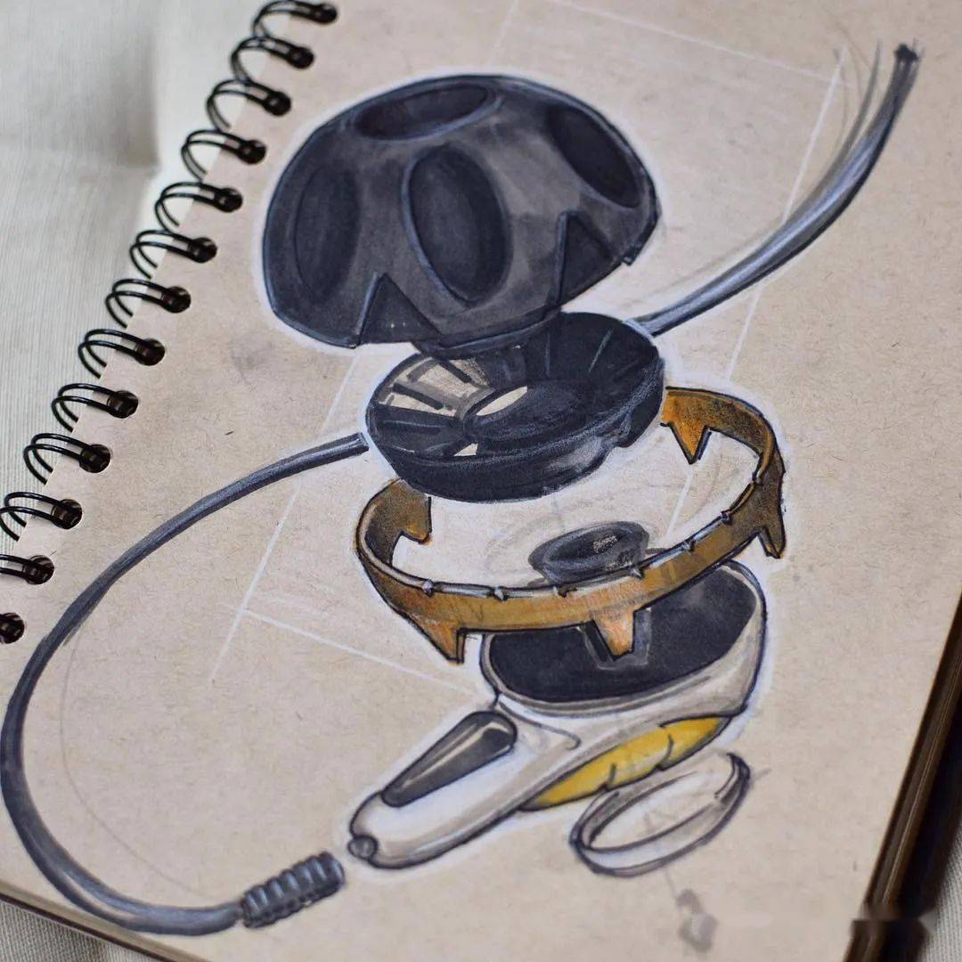 爆炸图中的工程美学,你品,你细品!「手绘592day」