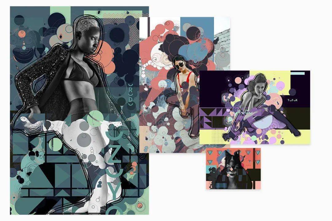 设计素材几何拼贴照片生成器photoshop插件