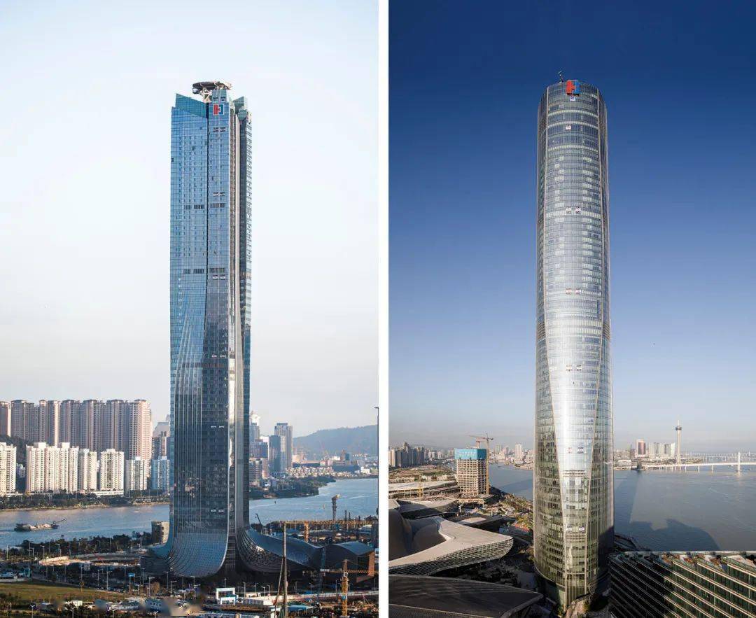 全球各大媒体的直播下,在330米高的珠海中心和339米高的横琴ifc上演