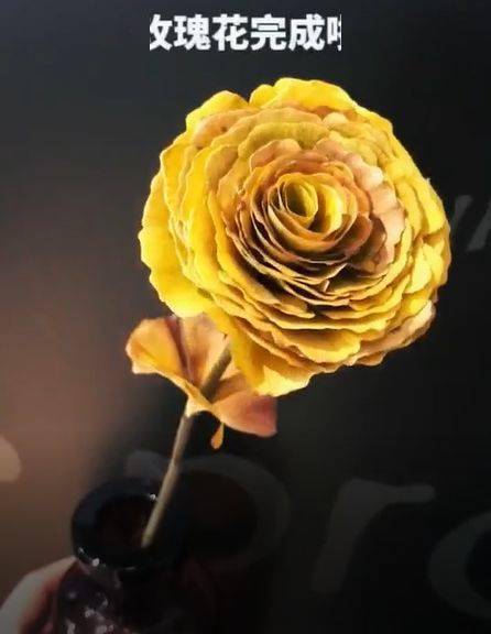 美哉这一地金黄靓哉银杏叶版手工玫瑰