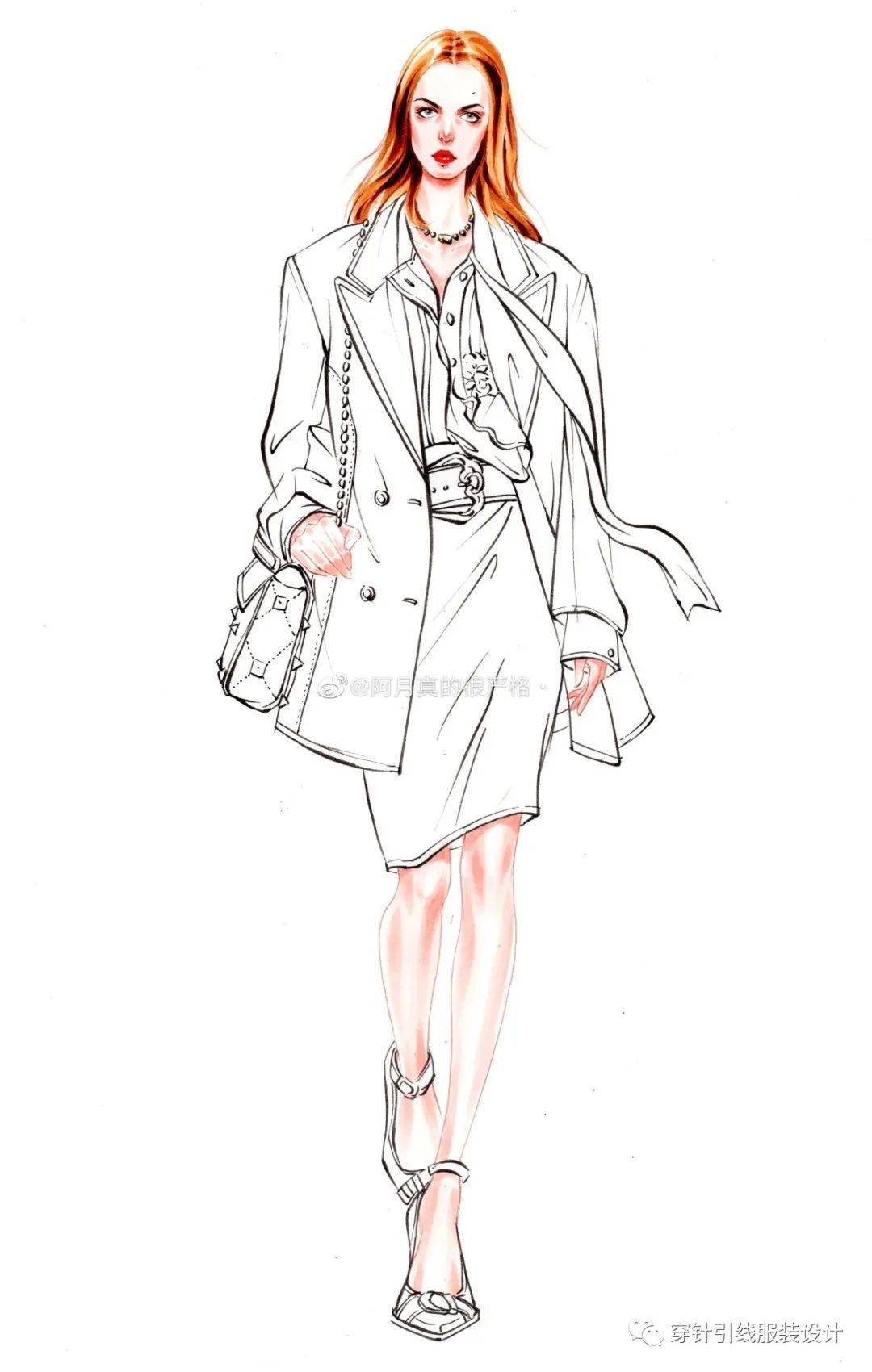 服装线稿 | 80张服装效果图线稿