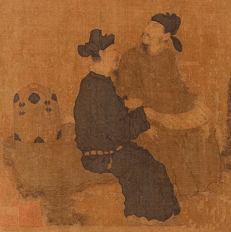 五代周文矩琉璃堂人物图