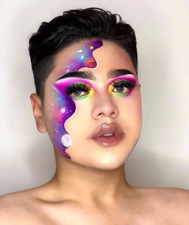 赏析男美妆博主diegoreyes的彩绘妆容造型集锦