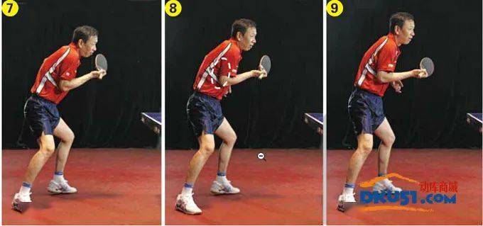 直板正胶乒乓球打法:反手为起下旋(图示)要点3:击球前,身体重心转到