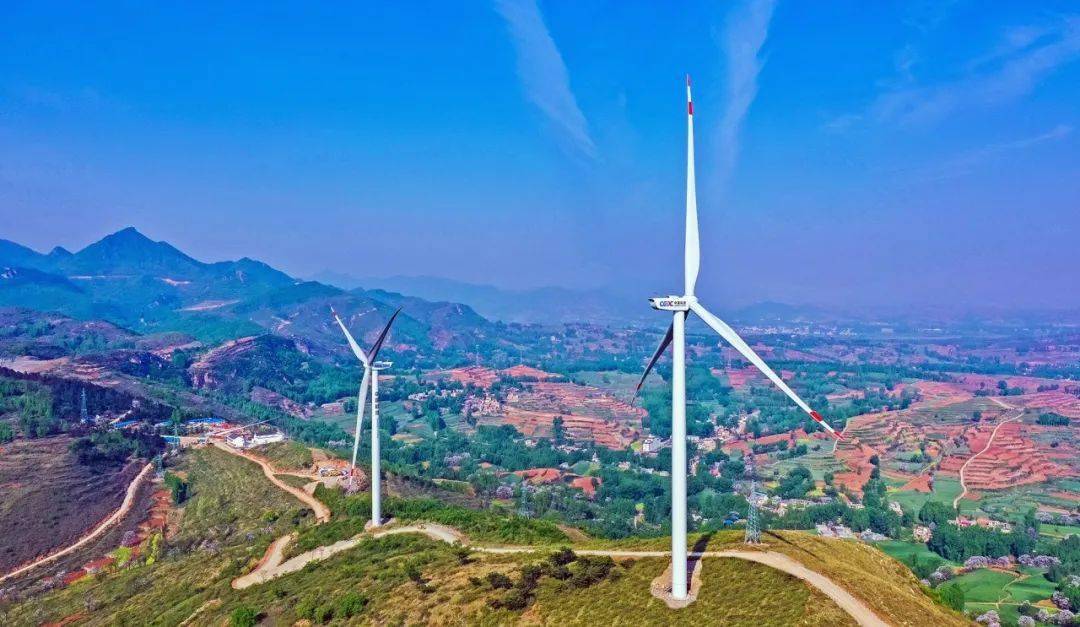 中国能建汝阳刘店风电场首批风机并网发电