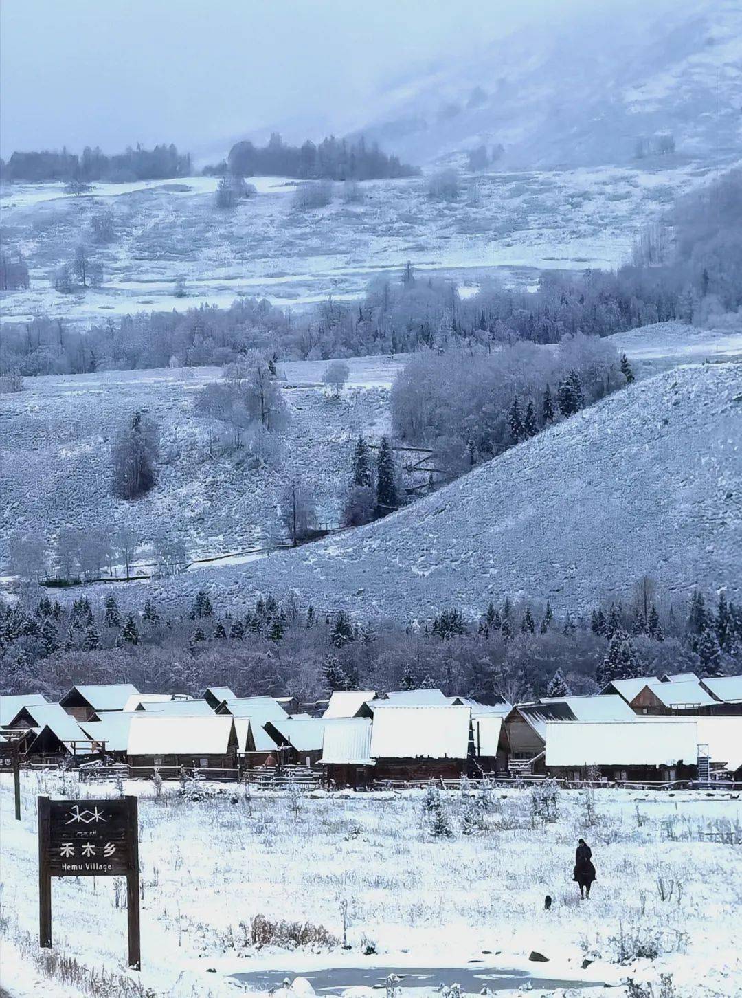 禾木下雪了你千万别去