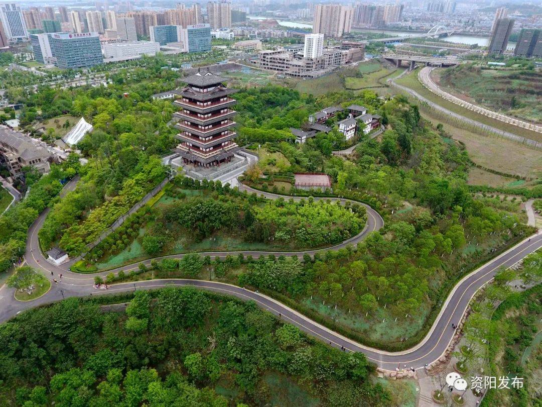 向北组团"发展,建设富家大山城市公园,实现与资阳文旅职教城产城融合