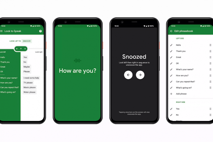 谷歌looktospeak应用让用户能用眼睛选择并说出短语