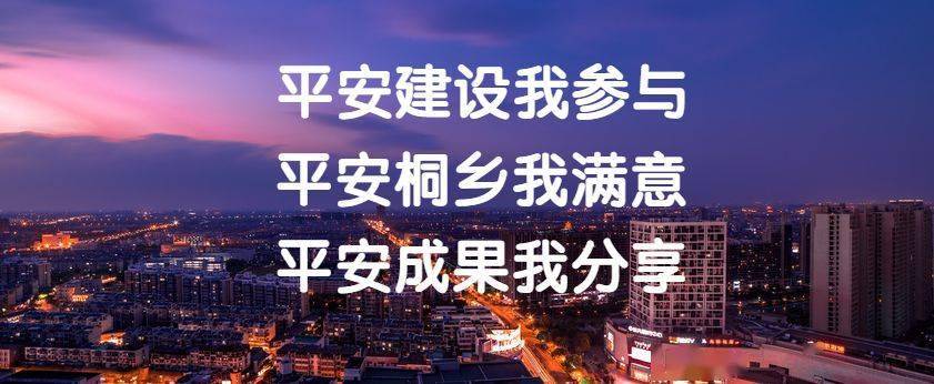 平安建设你我他平安桐享千万家