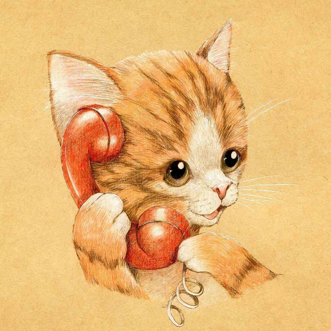 彩铅水彩插画细腻精致这样的画风很暖