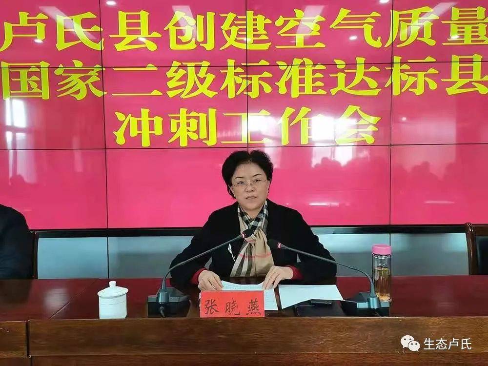 区县卢氏县召开创建空气质量国家二级标准达标县冲刺工作会议