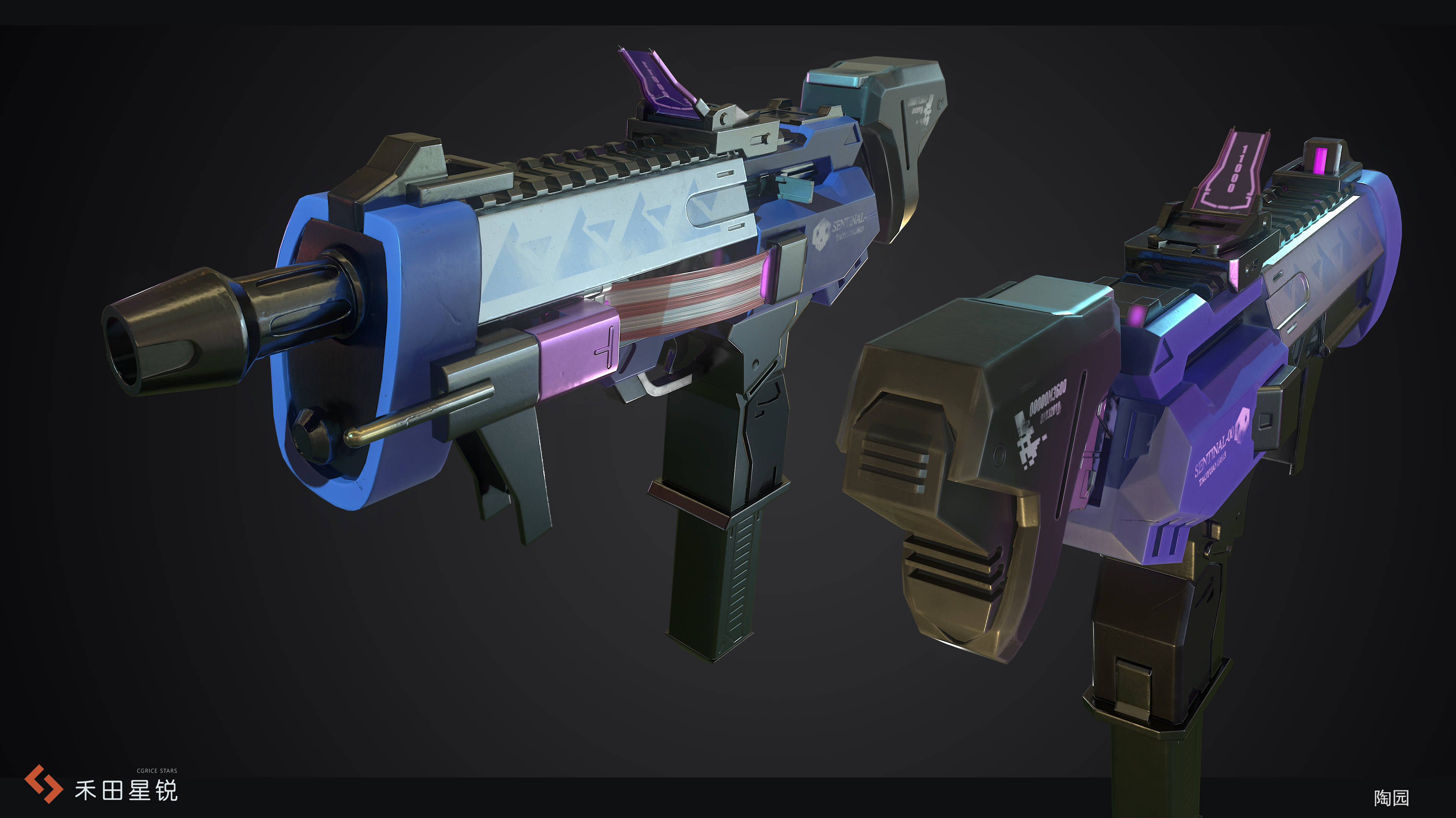 cgrice次时代游戏枪械建模学生作品展示