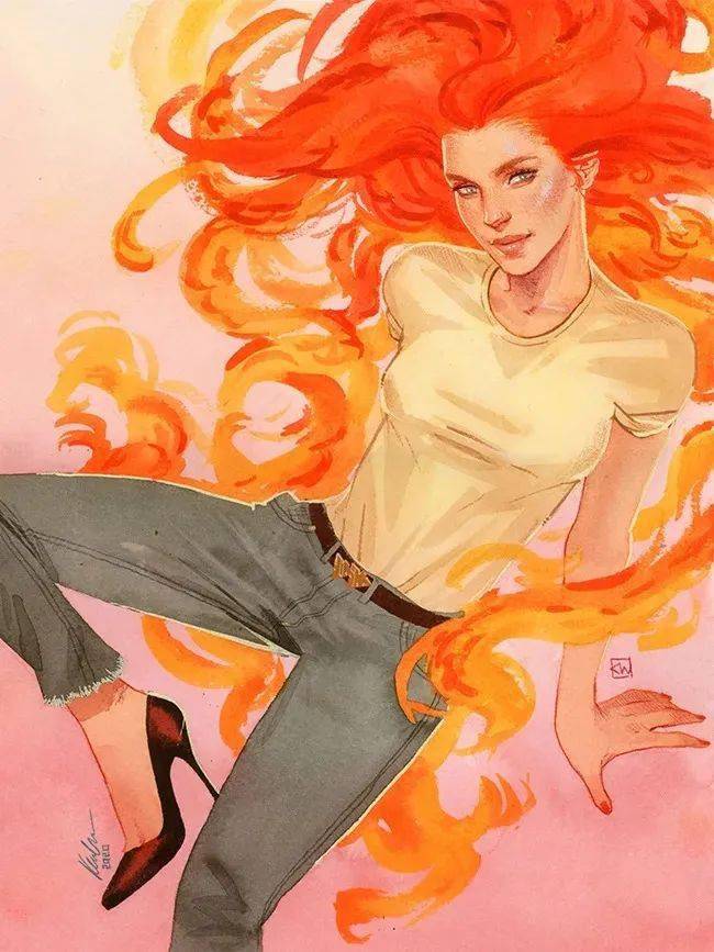 美漫美图赏热情如火可盐可甜红黑配色的宇宙大能凤凰女特辑