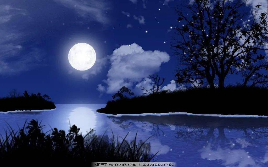 月光下,万籁俱寂,大地一片银光的美丽画面,给人们一幅梦幻般迷人的