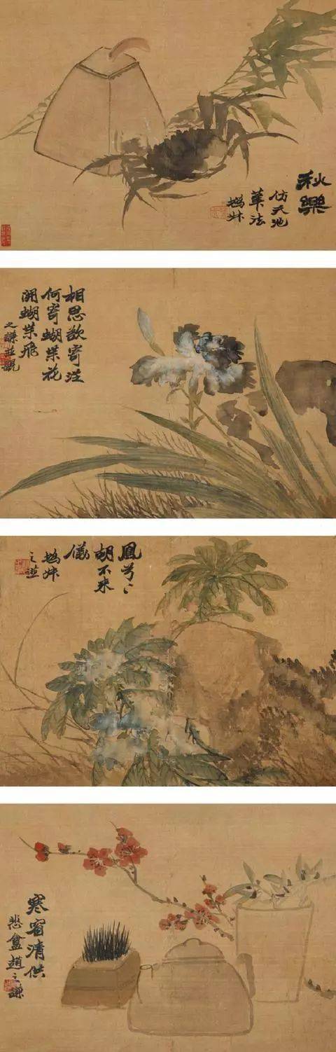 赵之谦花鸟作品欣赏赏心悦目