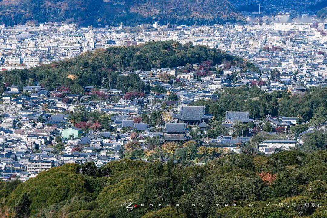 京都登将军冢青龙殿俯瞰千年古都全景