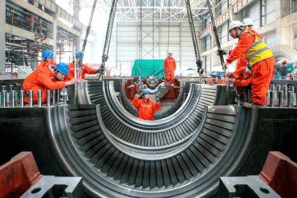 141天河源电力3号汽轮机本体安装创行业最快纪录