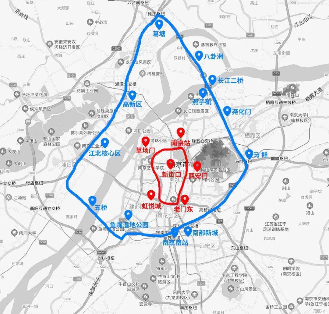 南京绕城公路图图片