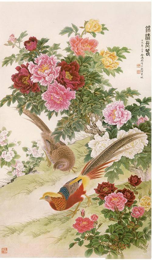 金鸿钧工笔花鸟作品欣赏,美爆你的双眼!