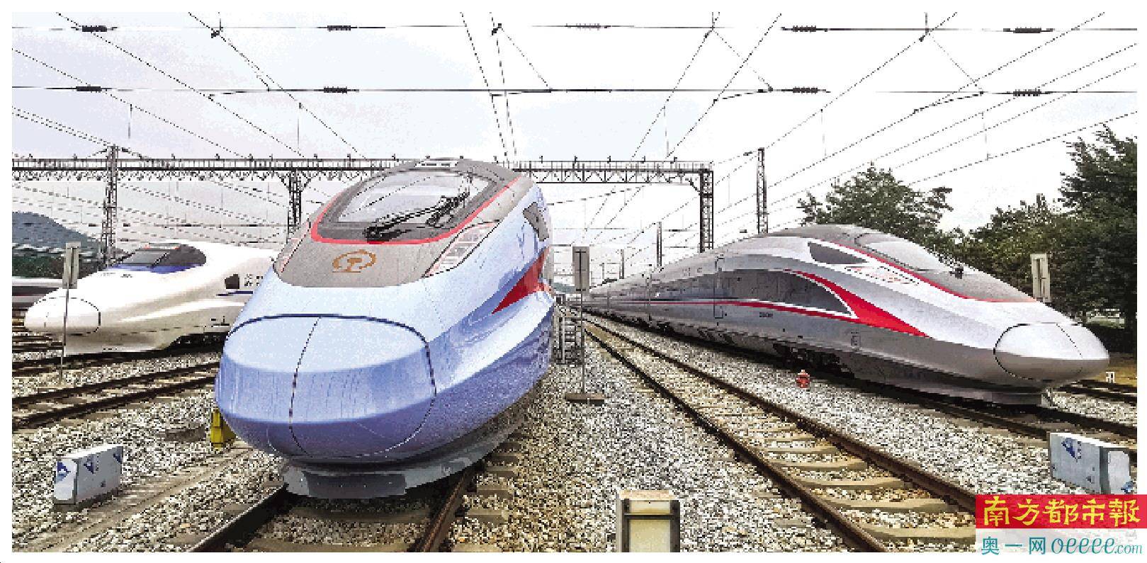 "复兴号"新车型采用"浅蓝底色 红色飘带"配色,被称为"蓝暖男".