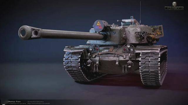 冷战最前线的魅影巨星,t110e4"冲撞少校"3d风格出击_坦克世界