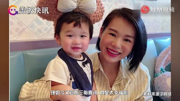 胡杏儿圣诞宣布怀三胎喜讯双手抚肚孕身明显直言感觉特别幸福